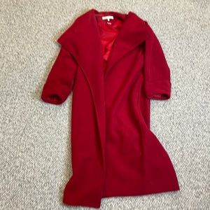 Red trench coat